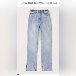 Abercrombie & Fitch Light Wash High-Rise Straight Jeans